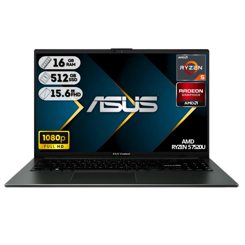 ASUS - PORTATIL ASUS E1504FA AMD RYZEN 5 7520U SSD 512GB RAM 16GB 15.6 FHD LED