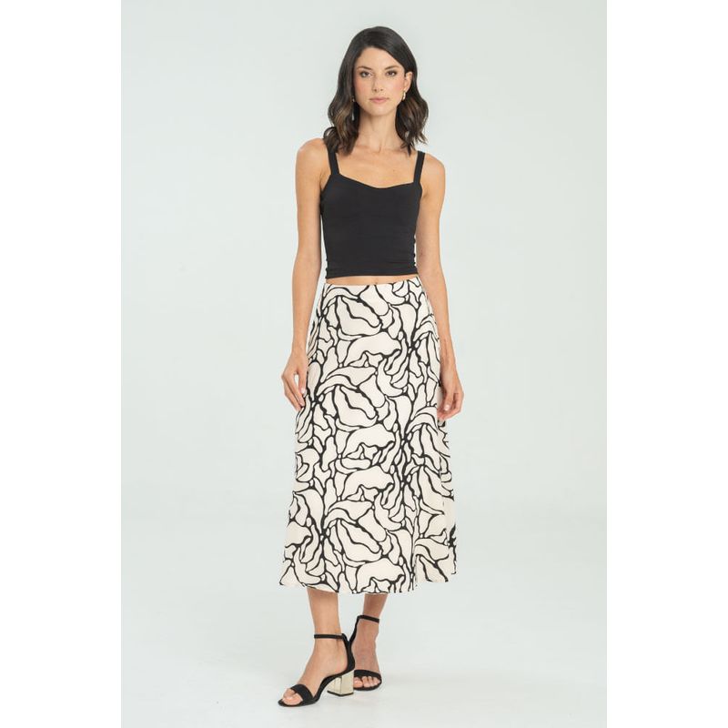 RAGGED - Falda cikoya Marfil Ragged