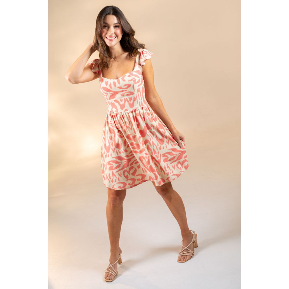 RAGGED - Vestido corto kaphelet Naranja medio Ragged