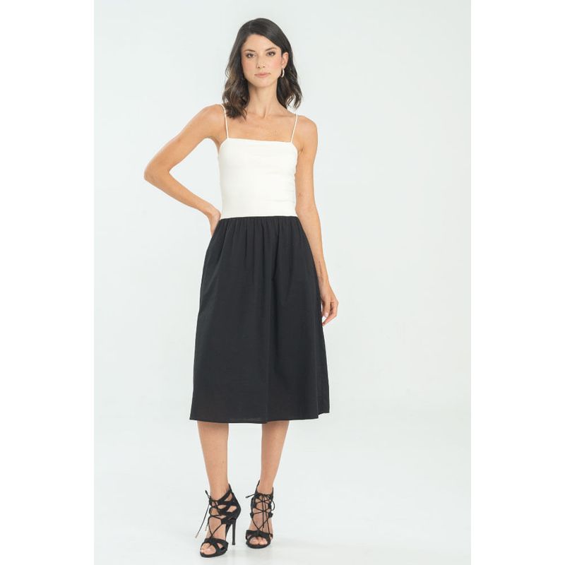 RAGGED - Vestido midi script Marfil Ragged