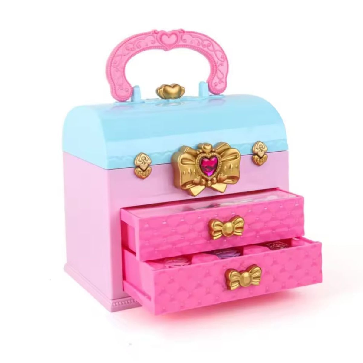 GENERICO - Baul De Maquillaje y Manicure Infantil Real para Niñas No Toxico y Lavable