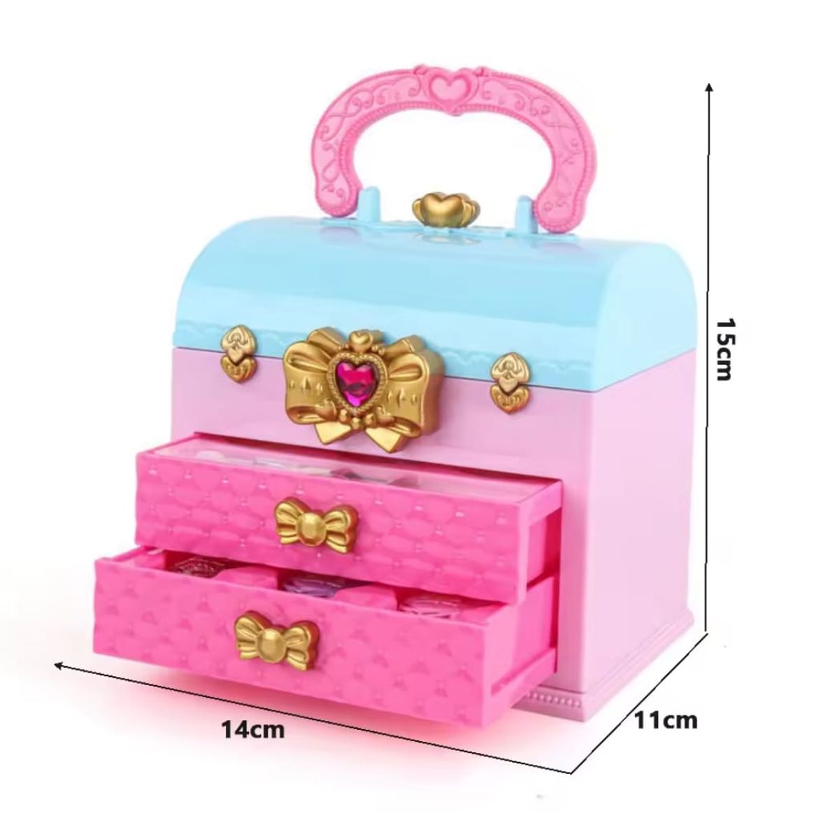 GENERICO - Baul De Maquillaje y Manicure Infantil Real para Niñas No Toxico y Lavable