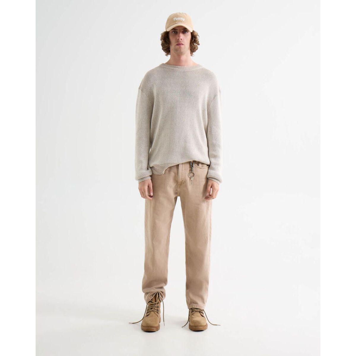 SEVEN SEVEN - Jeans Loose Tono Caqui  Para Hombre Beige Seven Seven