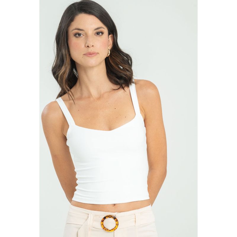 RAGGED - Crop top atwood Blanco crudo Ragged
