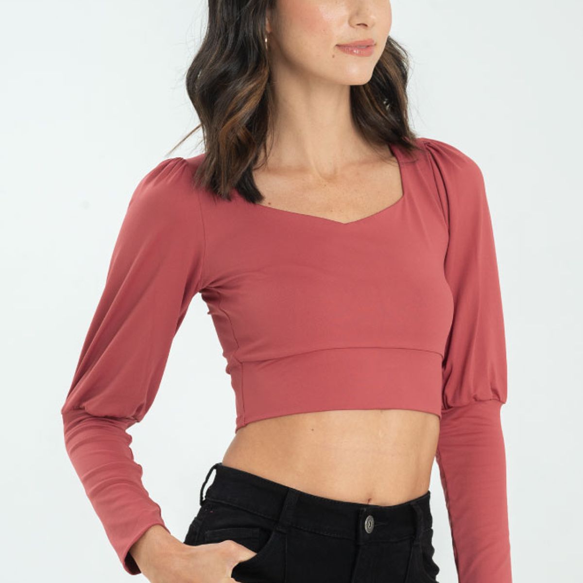 RAGGED - Crop top atwood Rojo carnauba Ragged