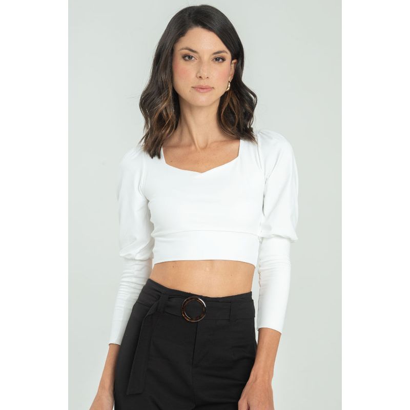 RAGGED - Crop top crosbhie Blanco crudo Ragged