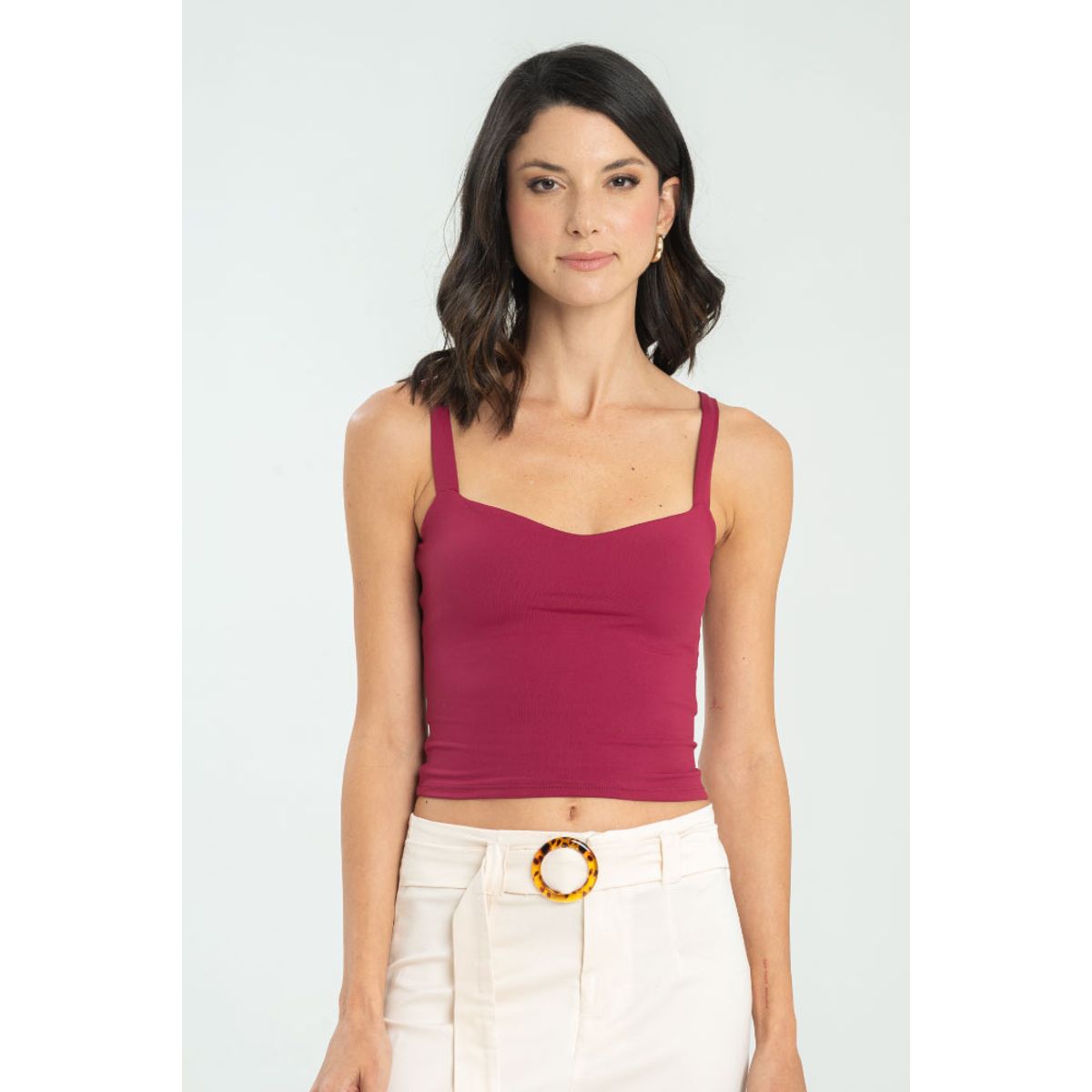 RAGGED - Crop top crosbhie Borgoña Ragged