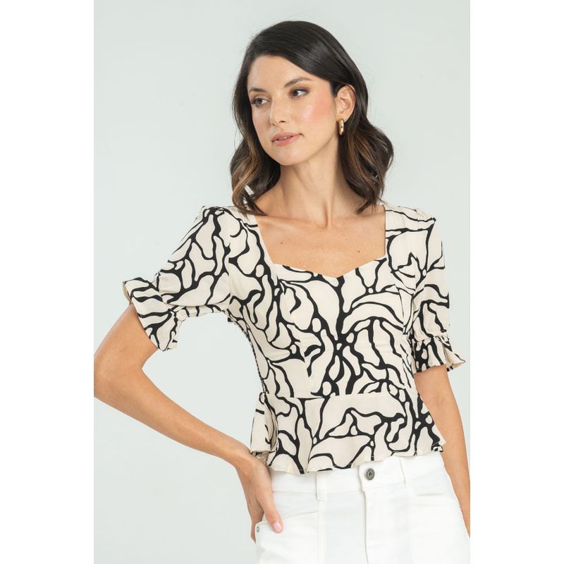 RAGGED - Blusa whaot Marfil Ragged