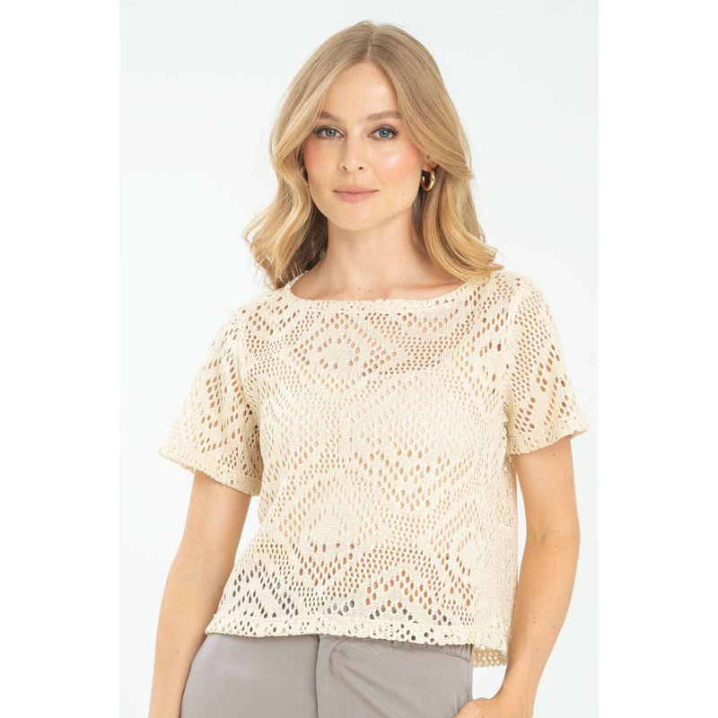 RAGGED - Blusa tejida gold Oro Ragged