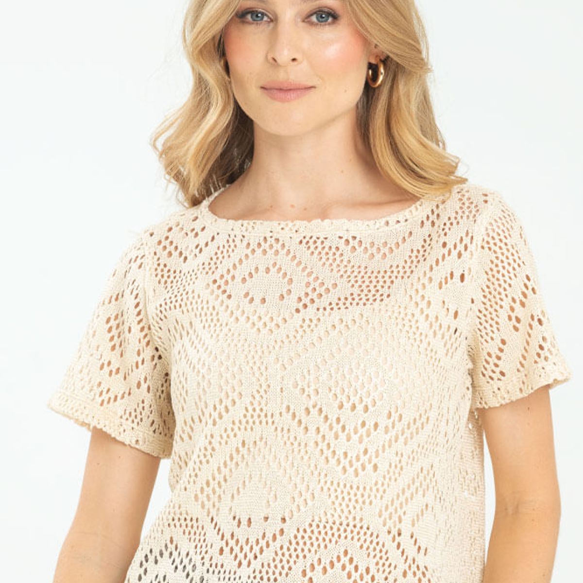 RAGGED - Blusa tejida gold Oro Ragged.