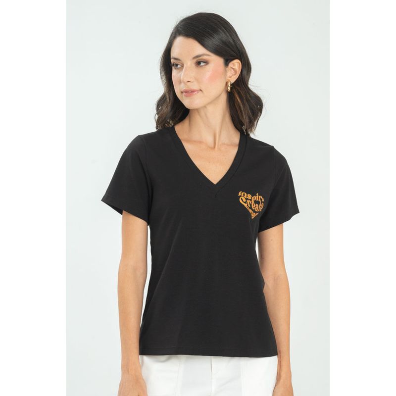 RAGGED - Camiseta inspire Negro Ragged