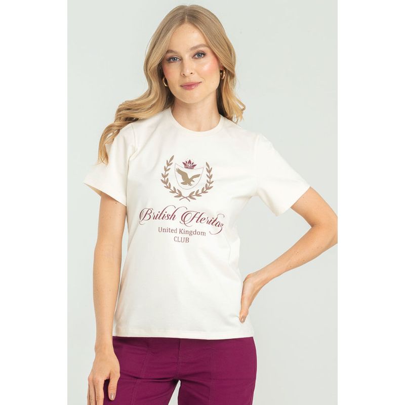 RAGGED - Camiseta british Marfil Ragged