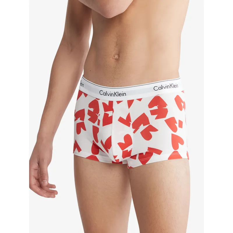 CALVIN KLEIN - Boxer rojo trunk con estampado de corazones Calvin Klein