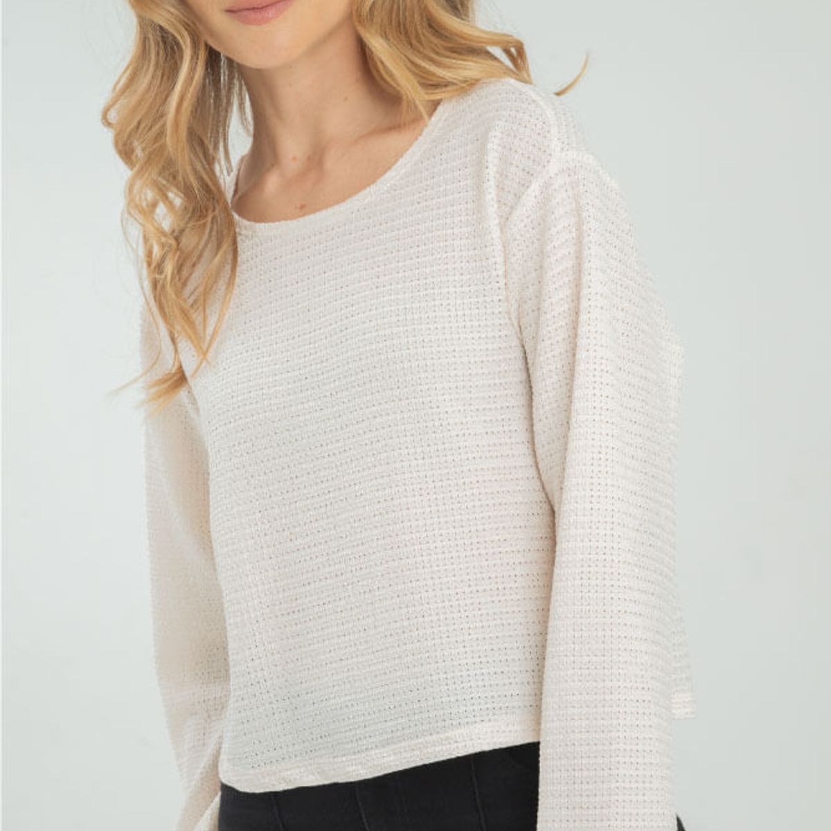 RAGGED - Blusa tejida bahia Marfil Ragged.