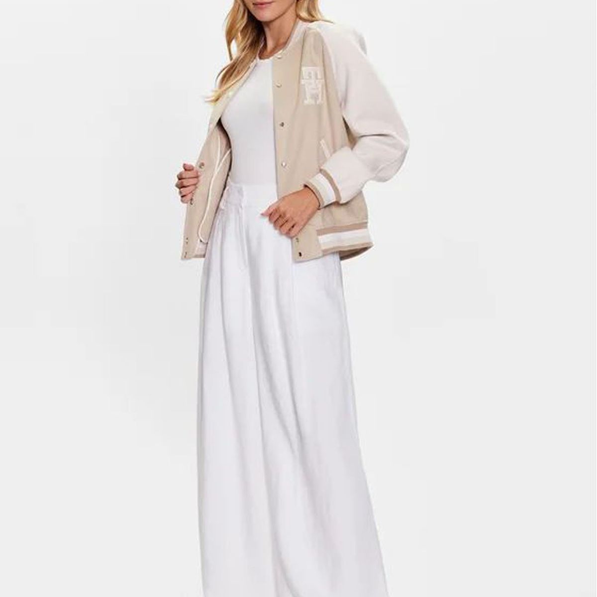 TOMMY HILFIGER - Camiseta blanca acanalada sin mangas de corte slim Tommy Hilfiger