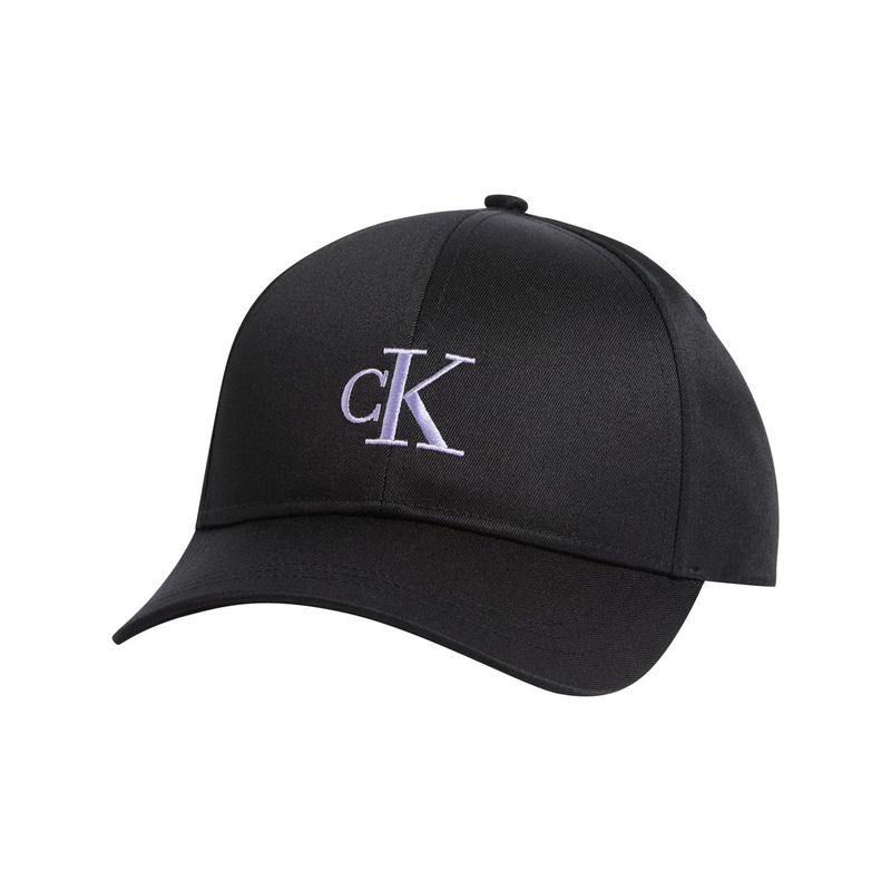 CALVIN KLEIN - Gorra negra con monograma bordado Calvin Klein