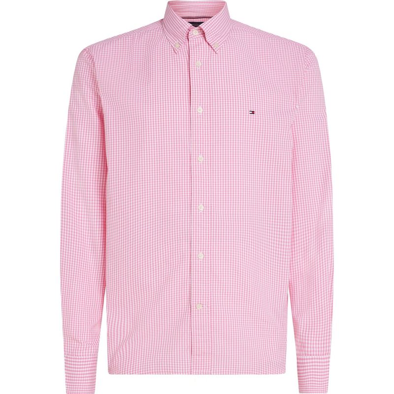 TOMMY HILFIGER - Camisa rosa TH Flex regular de cuadros vichy Tommy Hilfiger