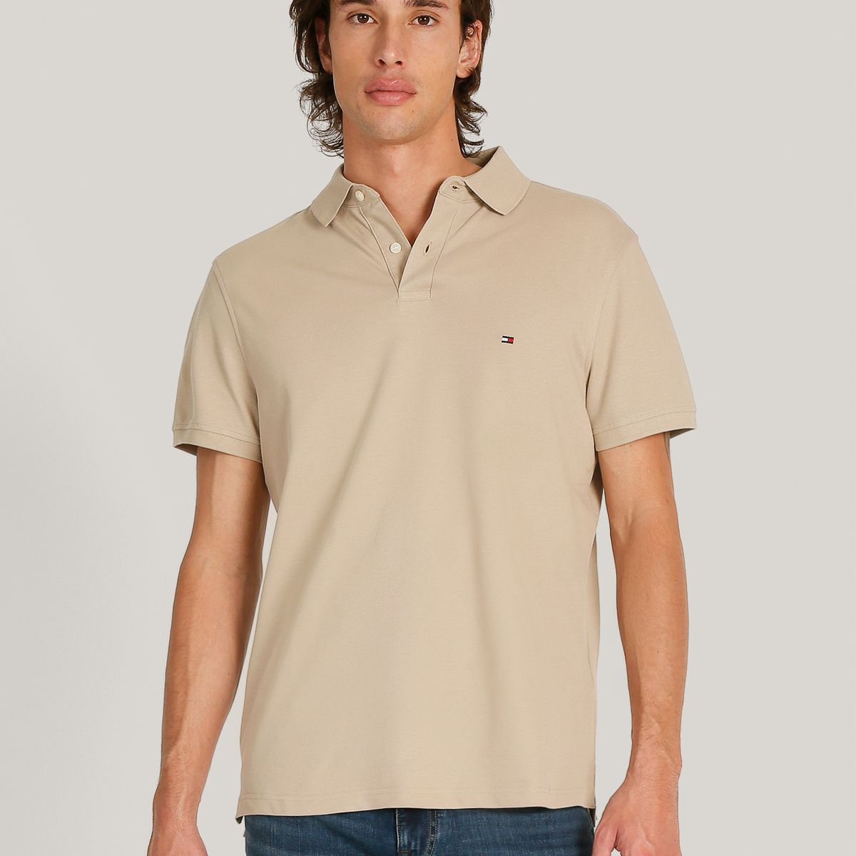 TOMMY HILFIGER - Polo beige 1985 de corte regular Tommy Hilfiger