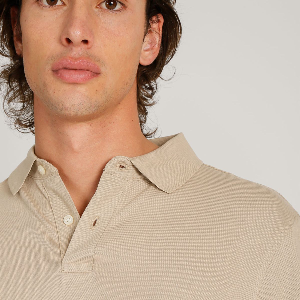 TOMMY HILFIGER - Polo beige 1985 de corte regular Tommy Hilfiger