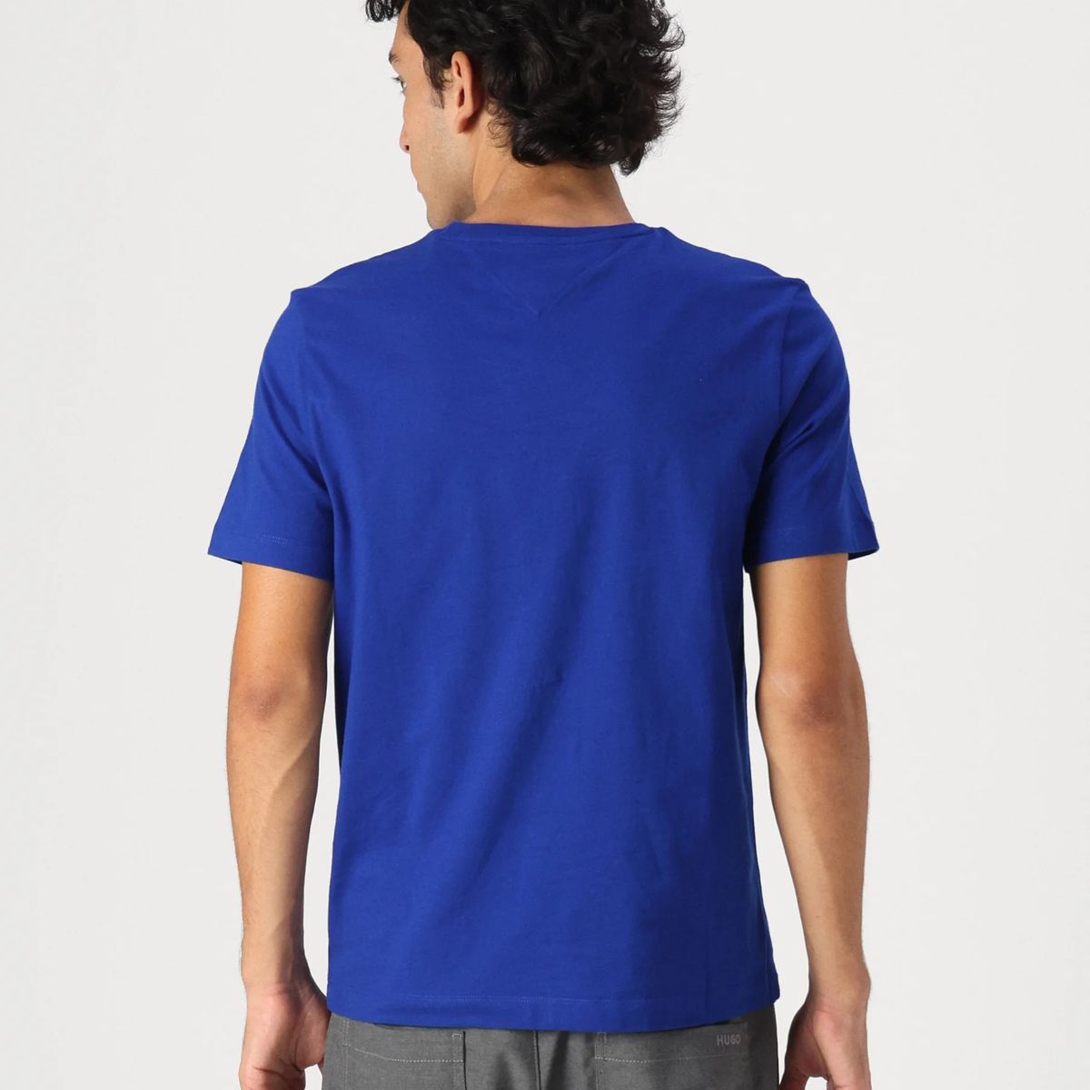 TOMMY HILFIGER - Camiseta azul essential con logo Tommy Hilfiger