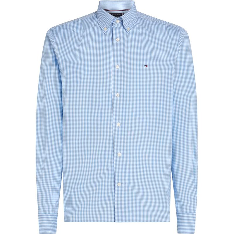 TOMMY HILFIGER - Camisa azul TH Flex regular de cuadros vichy Tommy Hilfiger