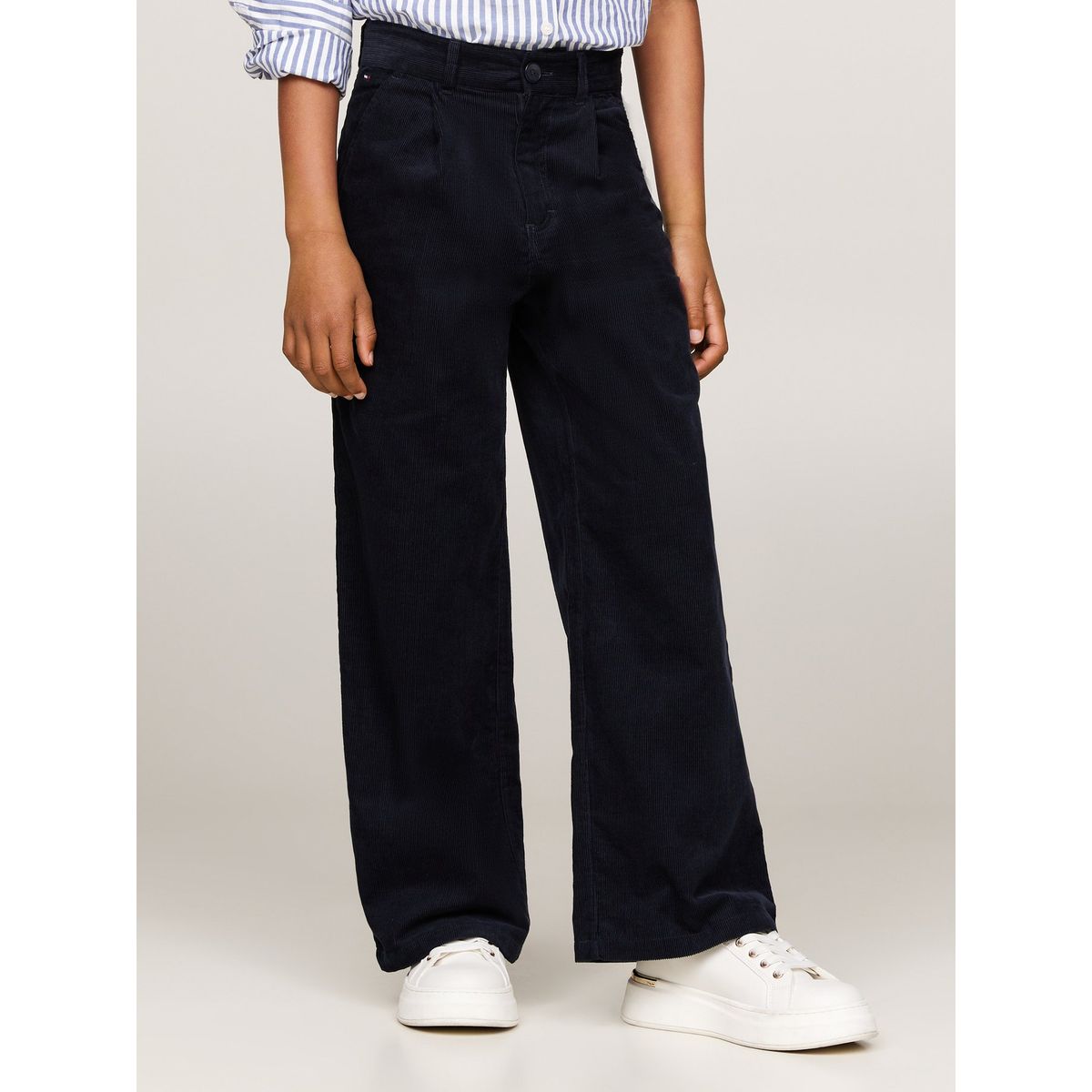 TOMMY HILFIGER - Pantalón azul chino de pana con pierna ancha Tommy Hilfiger