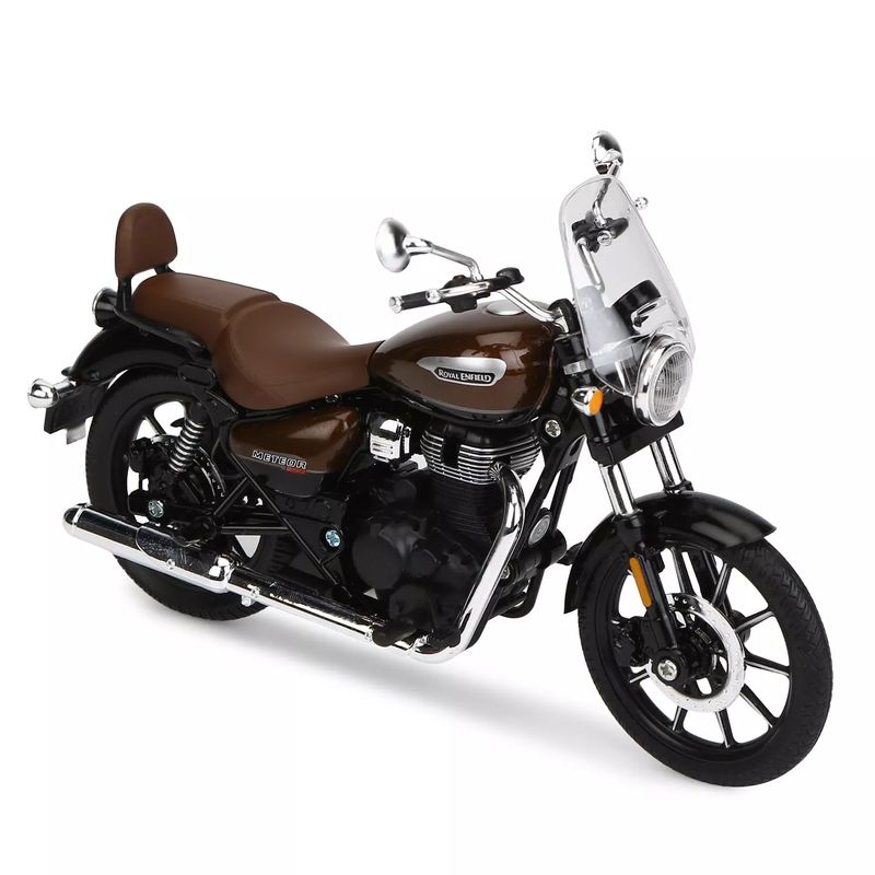GENERICO - Royal Enfield Meteor 350 Modelo a Escala 1-12 Nebula  Browm