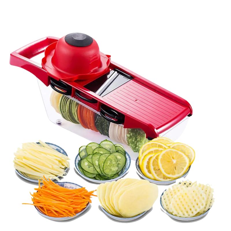 GENERICO - Mandolina Cortador De Verduras Multifuncional Rallador 6en1