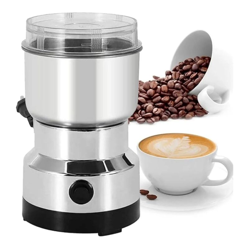GENERICO - Molino Eléctrico Triturador Café Especias Y Granos Metalico Color Plateado