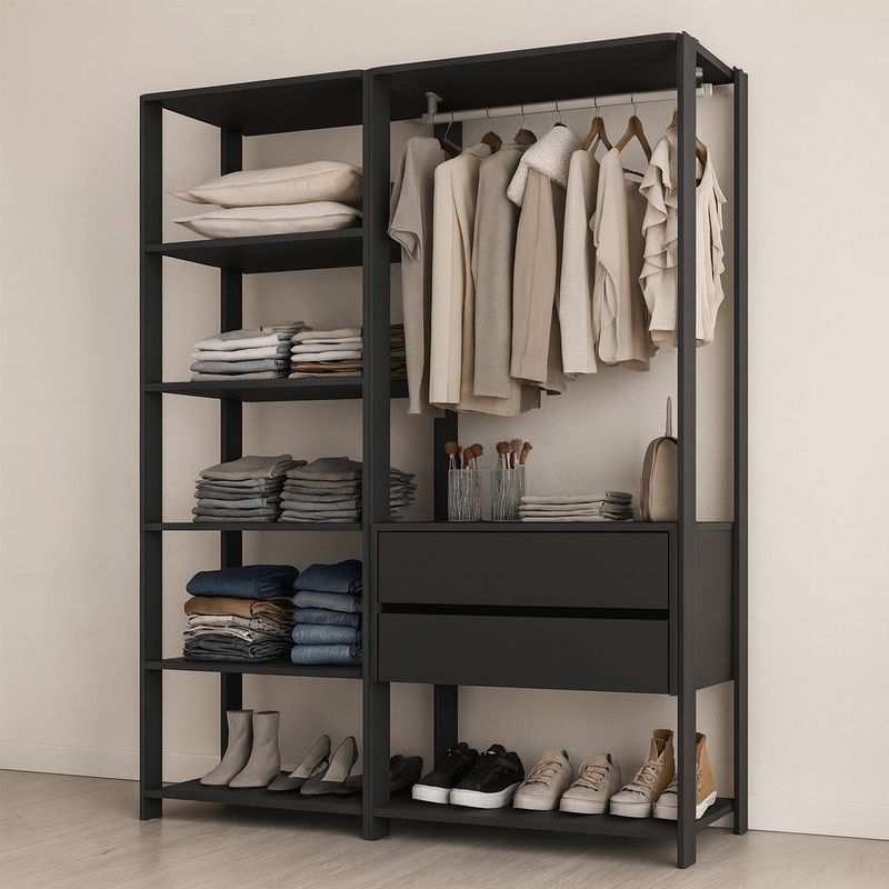 GENERICO - Clóset Modular Minimalista 135x183x45 con Cajones