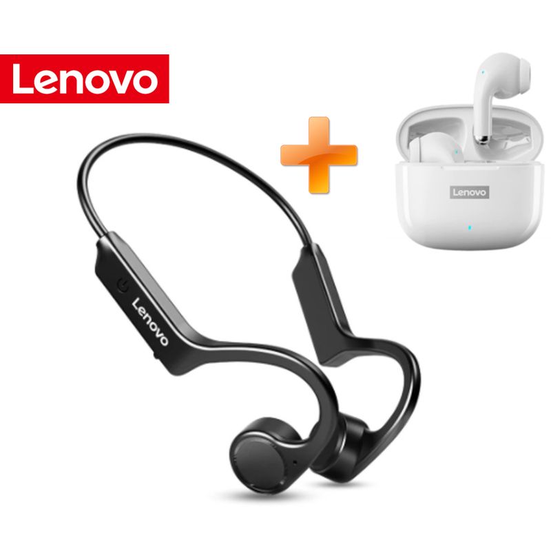 LENOVO - Audifonos Inalámbricos Conducción Ósea Lenovo X4 + LP40 PRO BLANCO