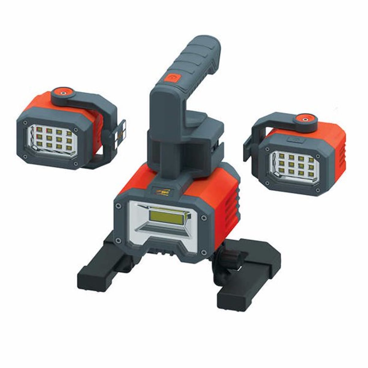 GENERICO - LAMPARA EPOWER 360 RECARGABLE 3 FOCOS LUZ LED LINTERNAS 2000 LUMENS