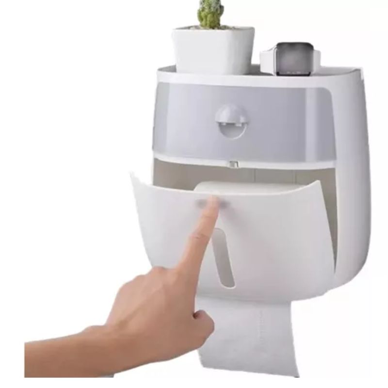 GENERICO - Dispensador De Papel Con Adhesivos Para Pegar A La Pared