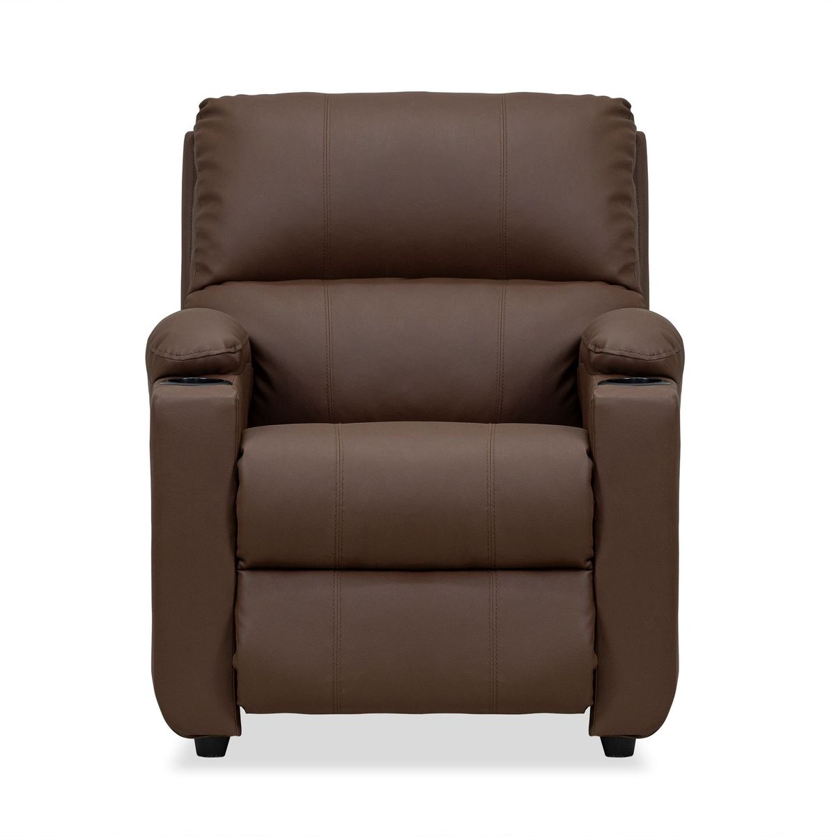 ELITE LIVING - SILLA RECLINABLE ALAN PUS ARMA CHOCOLATE SINTETICO