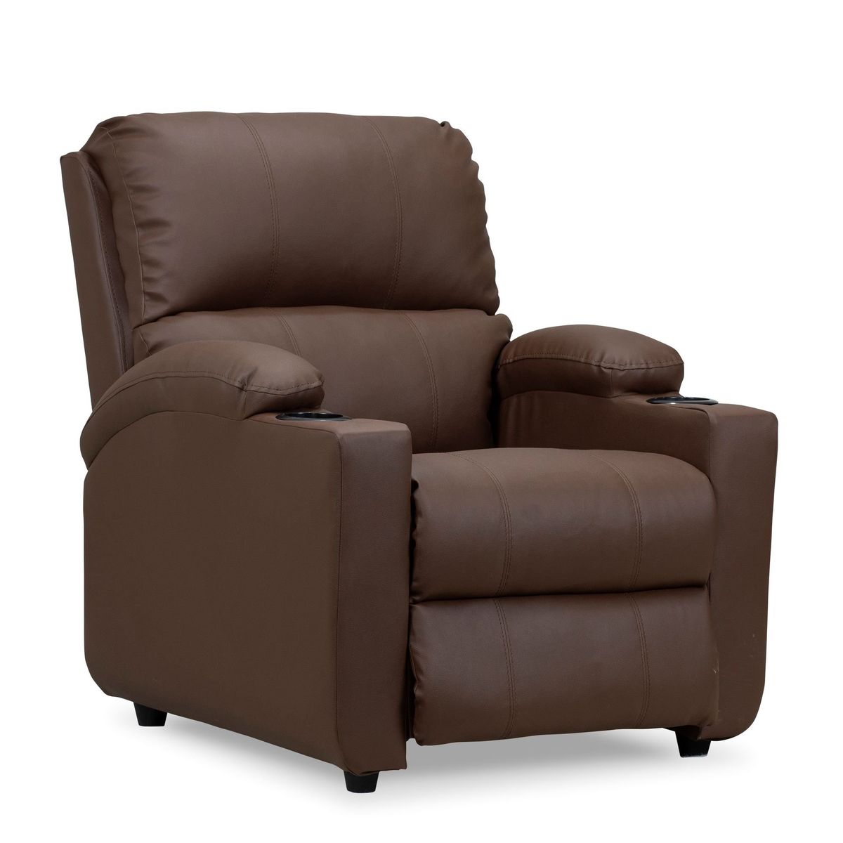ELITE LIVING - SILLA RECLINABLE ALAN PUS ARMA CHOCOLATE SINTETICO