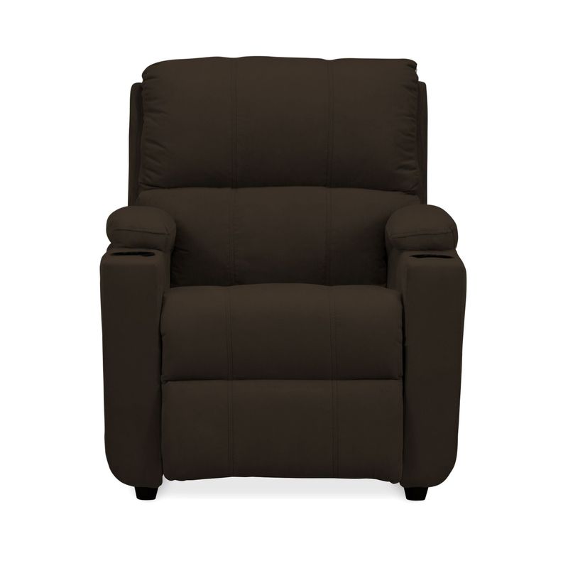 ELITE LIVING - SILLA RECLINABLE ALAN PUS ARMA CHOCOLATE MICROFIBRA