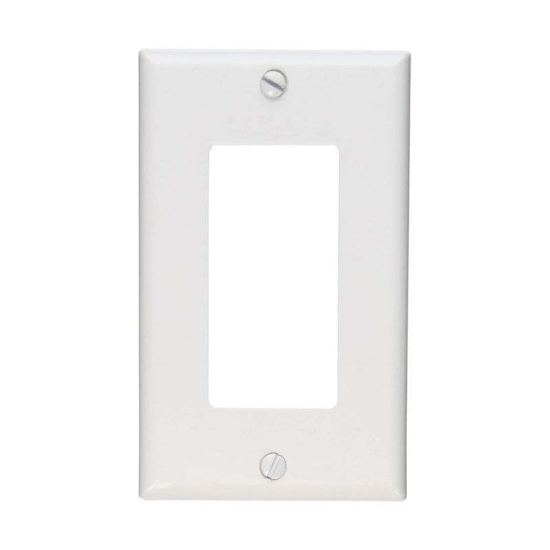 LEVITON - Tapa sencilla Blanca Leviton Tornillo externo Decora 80401-W