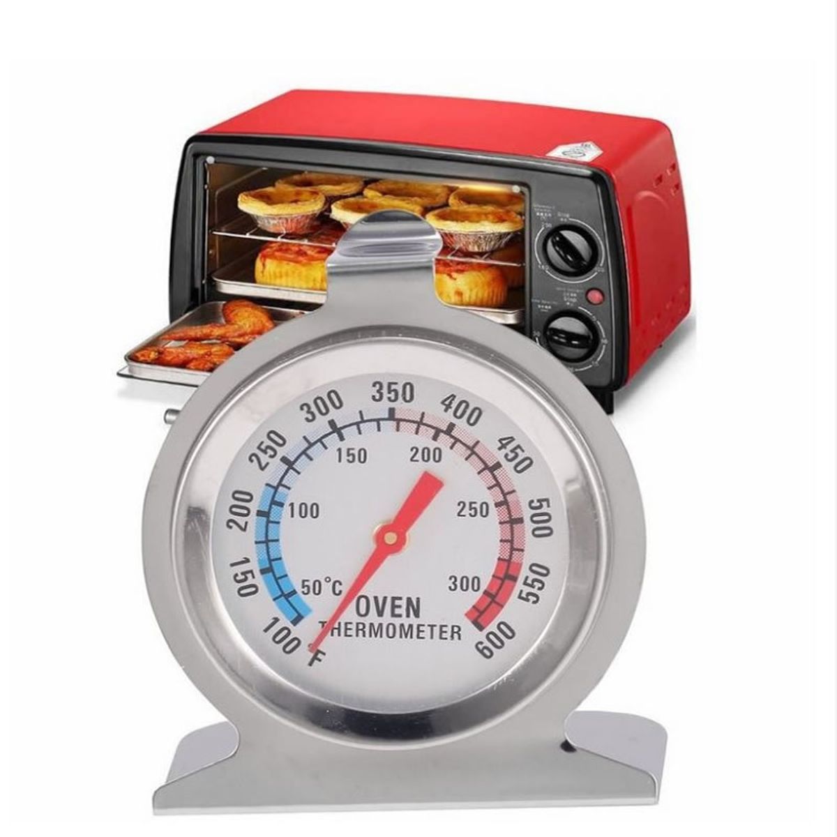 GENERICO - Termometro Horno Analogo Interno Cocina Industrial Acero