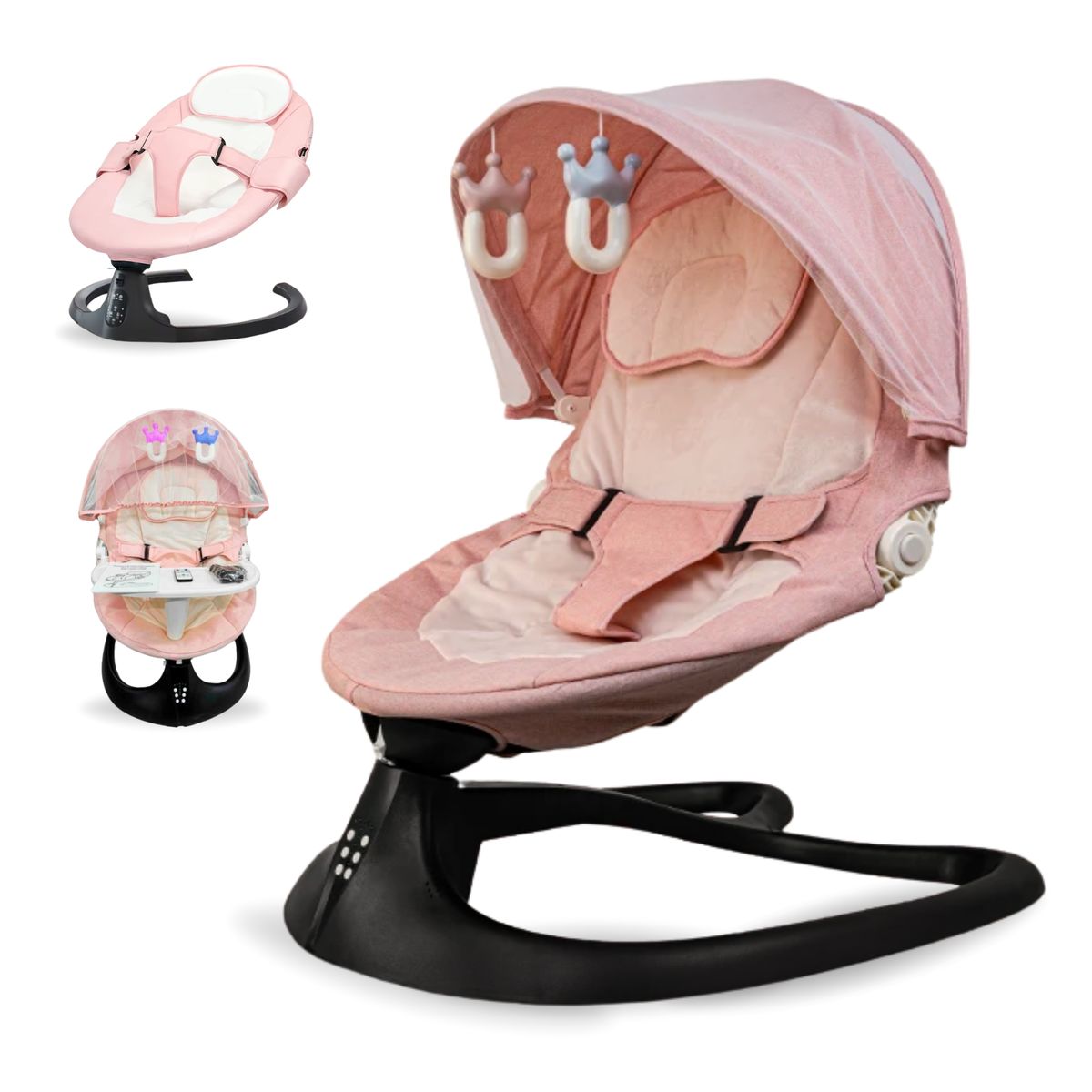 GENERICO - Silla Eléctrica Mecedora Bluetooth Bebé Movimiento Lateral R