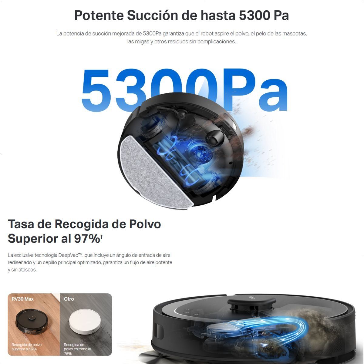 TP LINK - Aspiradora Robot Smart + Estación Tp-link Tapo RV 30 Max Plus