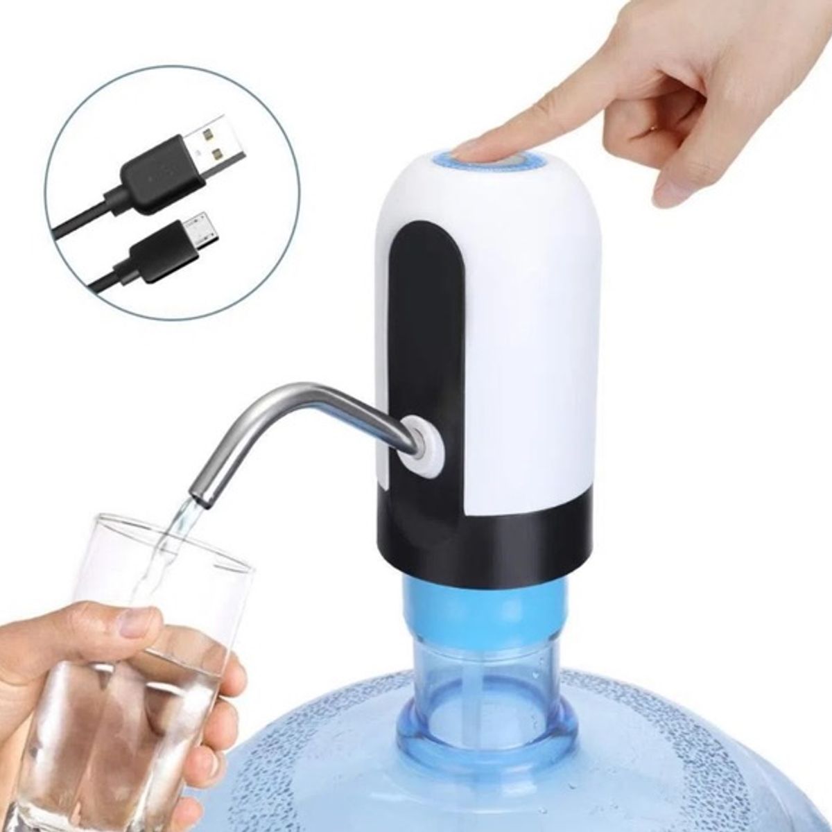 GENERICO - Dispensador de Agua Eléctrico Batería Recargable 1200mAh Compatibilidad Universal G- jlb- z