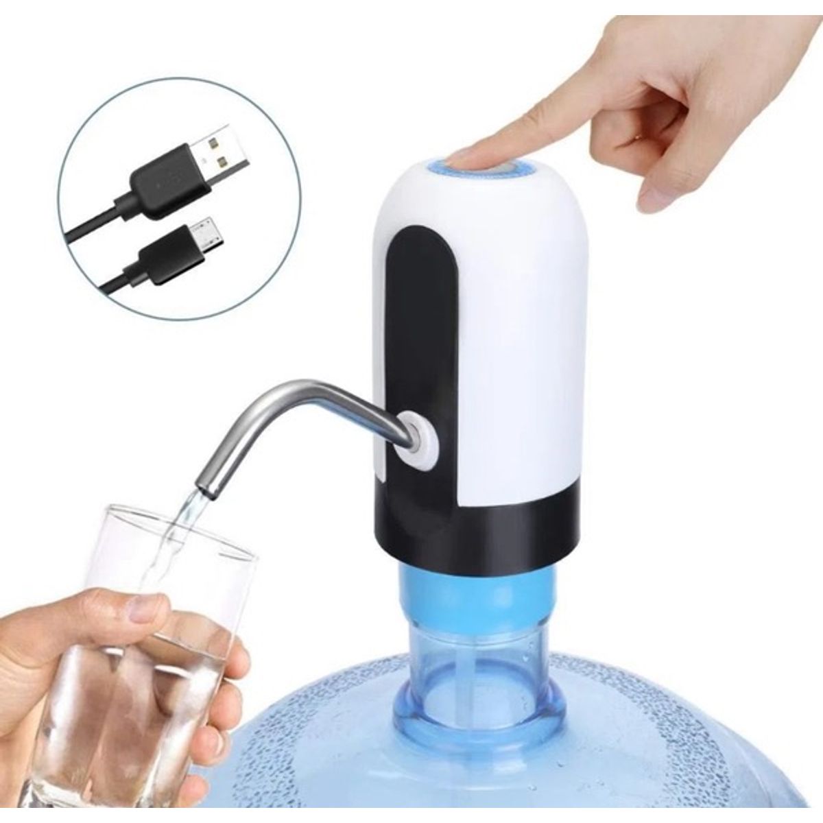 GENERICO - Dispensador de Agua Eléctrico Batería Recargable 1200mAh Compatibilidad Universal G- jlb- z