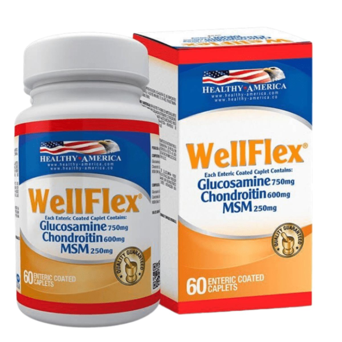 HEALTHY AMERICA - GLUCOSAMINA Y CONDROITINA WELLFLEX X 60 TABLETAS