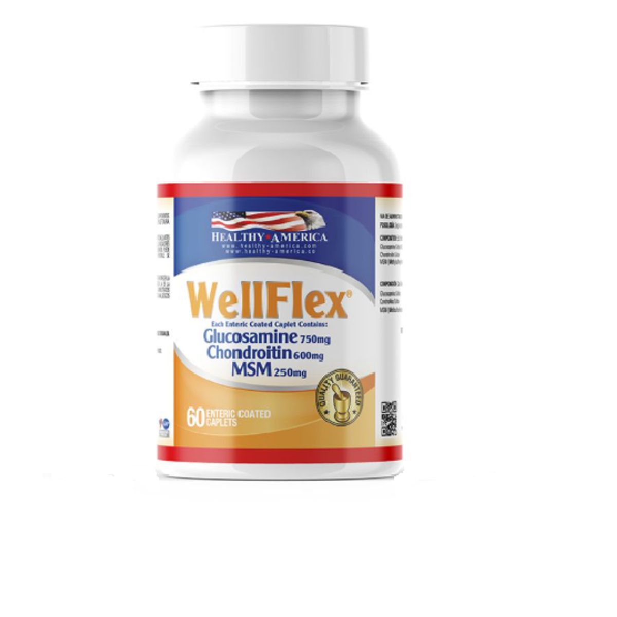 HEALTHY AMERICA - GLUCOSAMINA Y CONDROITINA WELLFLEX X 60 TABLETAS