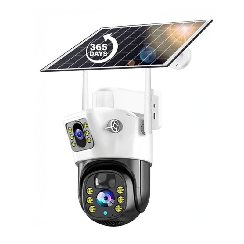 GENERICO - Camara Doble Lente Exterior Solar Simcard 4g Resiste Agua