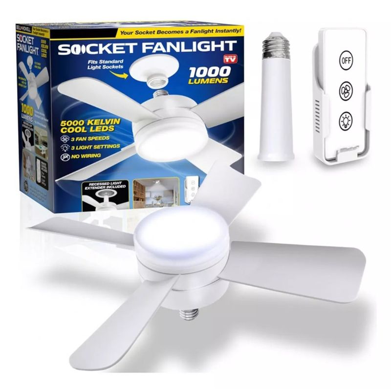 GENERICO - VENTILADOR TECHO LED CON CONTROL REMOTO