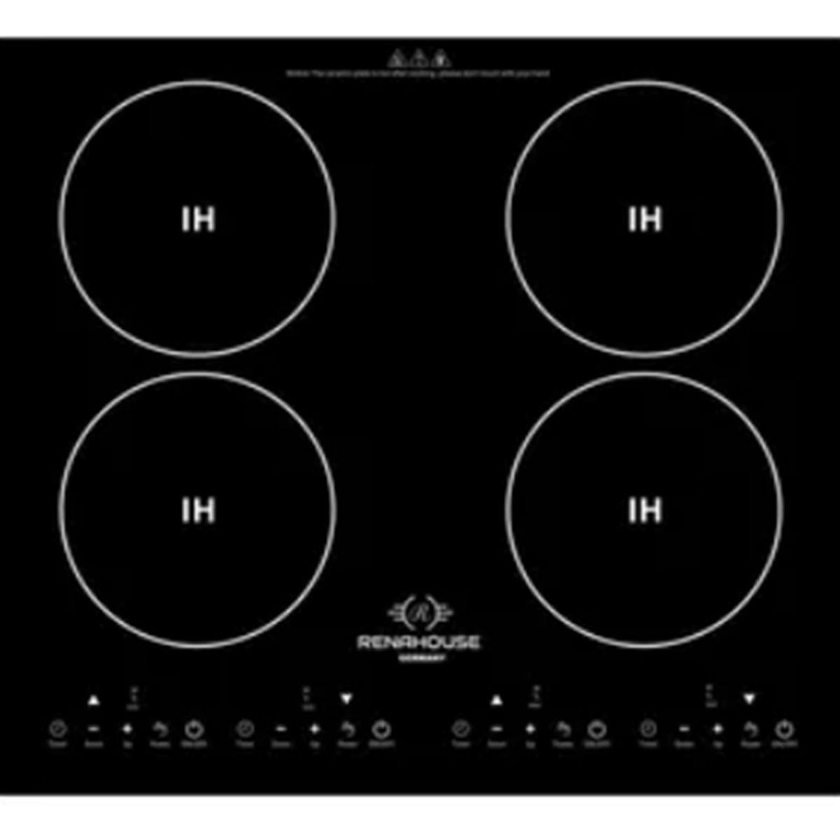 RENAHOUSE - Cocina Estufa De Induccion 4 Puestos Color Negro