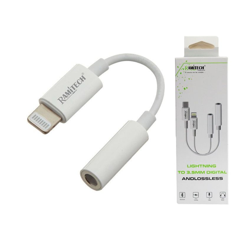 GENERICO - Adaptador Compatible Con Lightning A Jack 35mm Color Blanco