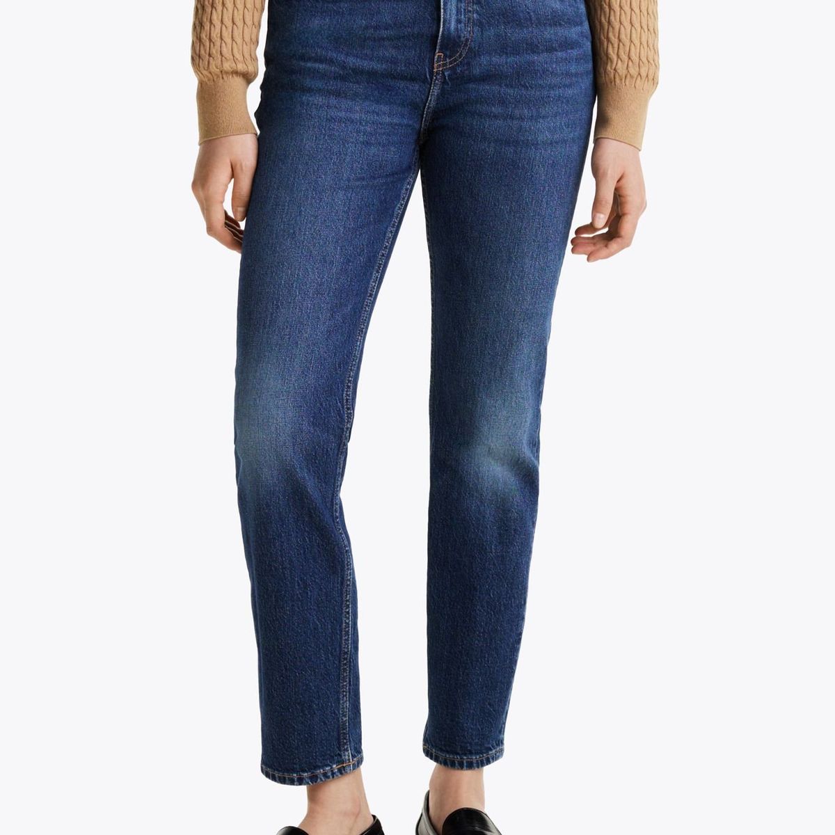 TOMMY HILFIGER - Jeans azul tobilleros, ajustados y desteñidos de talle alto Tommy Hilfiger