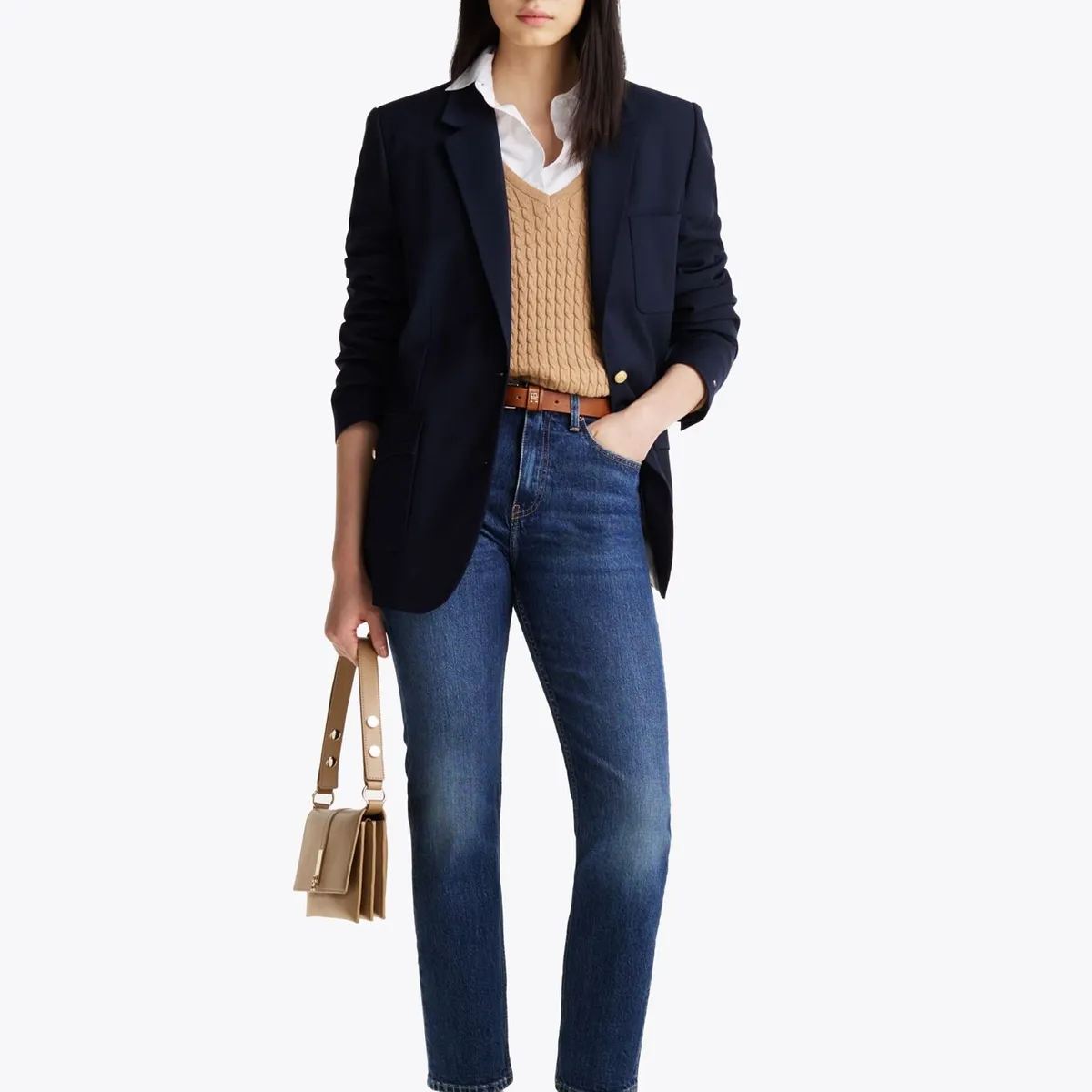 TOMMY HILFIGER - Jeans azul tobilleros, ajustados y desteñidos de talle alto Tommy Hilfiger